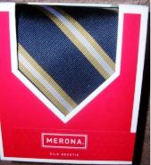 (image for) Mens Necktie Silk Tie Merona Navy Blue - Click Image to Close